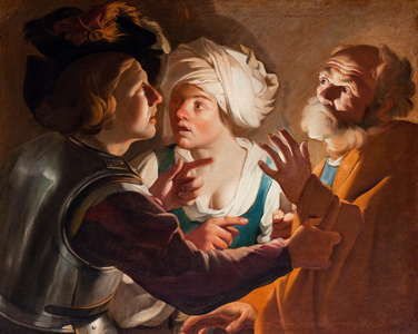 The Denial of Saint Peter (oil on canvas)