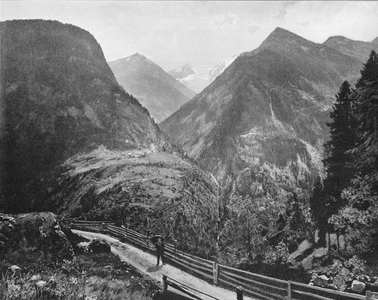 De Chamonix a Martigny – La Tete Noire et le Glacier de Trient (b/w photo)