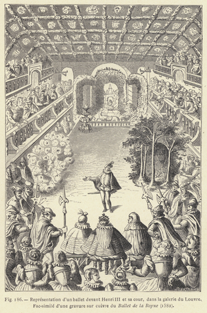 Representation d'un ballet devant Henri III et sa cour, dans la galerie du Louvre (engraving)