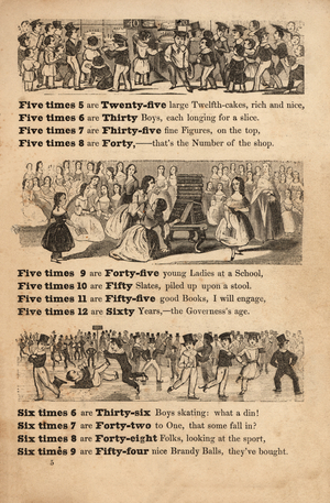 Illustration for Grandmamma Easys Merry Multiplication (engraving)