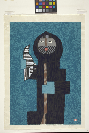 Rescued Bird (Tasukatta Tori) (colour woodblock print)