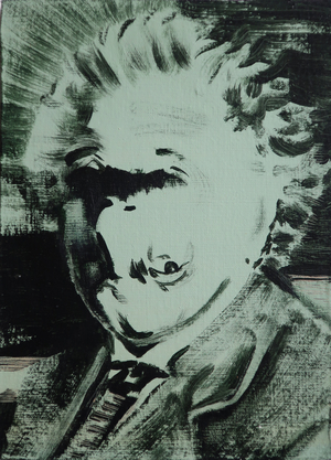Einstein, 2013 (acrylic on board)