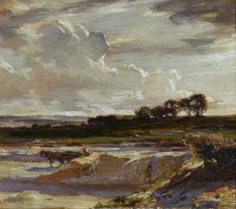 A Sand Pit (oil on panel)