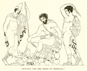 Odysseus and the Shade of Teiresias (engraving)