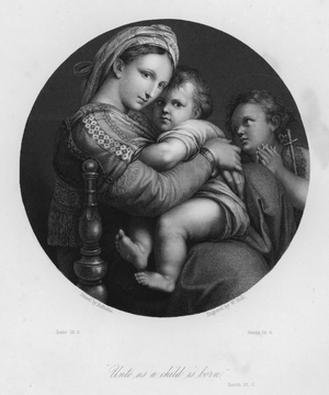 The Holy Family, Isaiah IX, 6 (engraving)