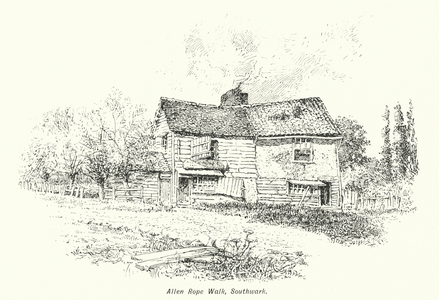 Allen Rope Walk, Southwark (litho)