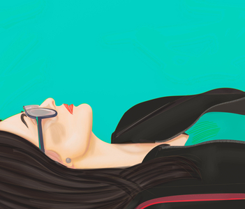 Girl at rest, 2017 (new mixed media)