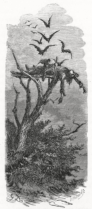 A Celtic Sky Burial, 1866 (engraving)