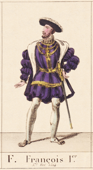 Francois I, ALPHABET OF THE HISTORY OF FRANCE, circa 1830 (engraving)