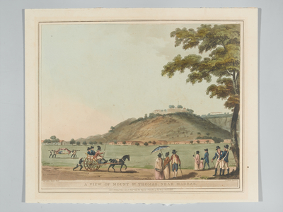 A View of Mount Thomas near Madras, engraved by H. Merke, 1804 (aquatint)