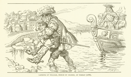 Landing of William, Prince of Orange, at Torbay (1688) (engraving)