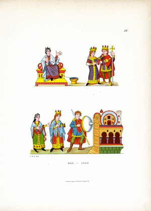 Medieval Ruler Depictions, 900-1000 (chromolitho)