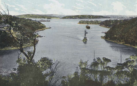 Sydney Harbour from Mossman Bay (coloured photo)