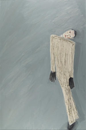 Untitled, 1983 (oil, acrylic, & magna with straw on canvas)