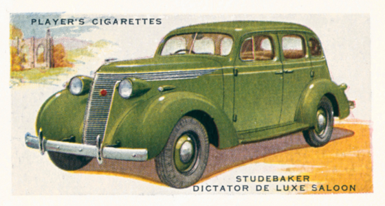 Motor Cars, c 1935: Studebaker Dictator De Luxe Saloon (colour litho)