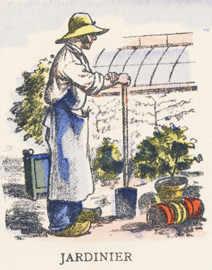 J : jardinier