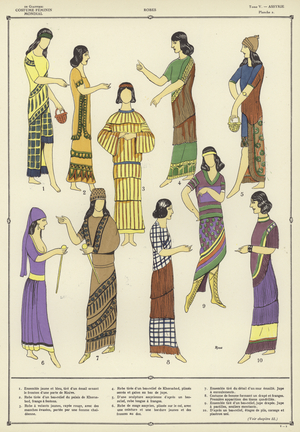 Costume Feminin Mondial (colour litho)