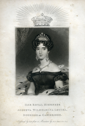 Her Royal Highness Augusta Wilhelmina Louisa, Duchess of Cambridge, 1830  (engraving) 