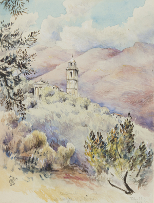 Church of San Donato, Varezzo, near San Remo, 11th February 1878 (w/c on paper)