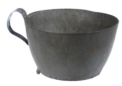 Pewter coated tin soldier's cup by the G.I. Mix Company