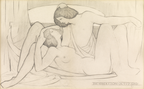 The Lovers, 1910 (pencil on paper)