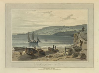 Lyme Regis - from Charmouth - Dorset Coastal landscape scenes around Great Britain.