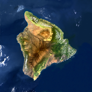 Mauna Loa Volcano, Hawai, Usa, True Colour Satellite Image