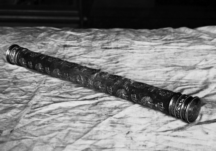 Marshal's baton of Leonhard Graf von Blumenthal (b/w photo)