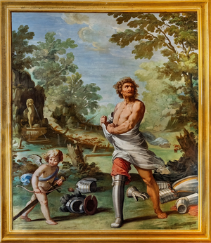 Orlando crazy for love, c.1640-44 (fresco & tempera)