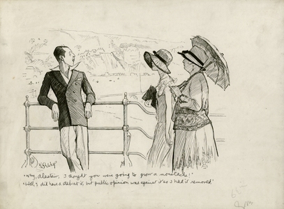 Public Opinion...., c.1920 (pen & ink on paper)