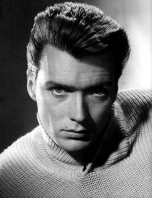 Clint Eastwood in 1954 (b/w photo)
