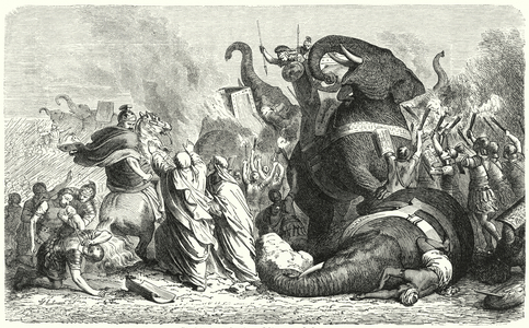The Battle of Asculum, 279 BC (engraving)