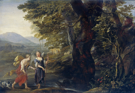 Tobias and the angel, 1690 (oil on panel)