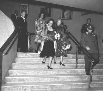 Oslo July 1945. The Crown Prince couple Olav and Märtha, Prince Carl of Sweden and Princess Ingeborg …, 1945 (photo)