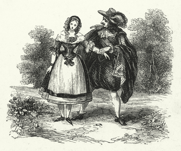 Illustration for Mozart's opera Don Giovanni (engraving)