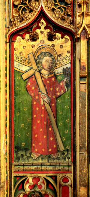 Detail of a Rood Screen depicting William of Norwich, Church of St Peter and St Paul, Eye, Suffolk (tempera on wood)