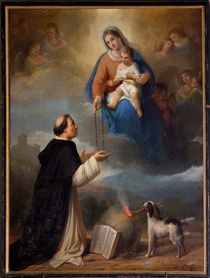 Parish church (Parochiekerk Sint-Martinus). Painting. Joseph Meganck. 1878.