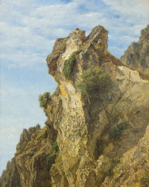 Una rupe costiera di Amalfi, 1878, Filippo Palizzi (oil on canvas)