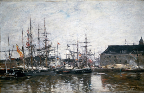 Anvers, Trois-Mats a Quai, 1871 (oil on panel)