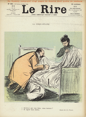 Illustration for Le Rire (colour litho)