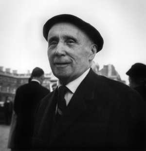 French Activist Louis Lecoin (1888-1971) during the March of the Conscientious Objectors in France October 12, 1963 (photo)