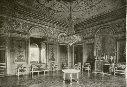 Compiegne, Ancienne Chambre a Coucher du Prince Imperial (b/w photo)