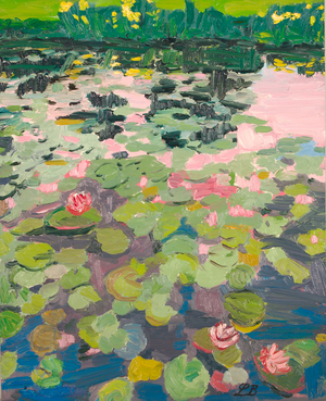 Where the waterlilies are, 2024 (oil on canvas)