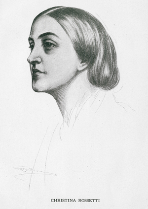 Portrait of Christina Rossetti (litho)