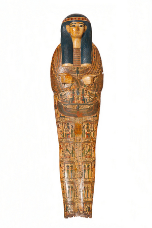Coffin, c.1000 BC (painted wood)