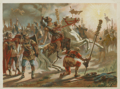 The vision of Constantine (chromolitho)