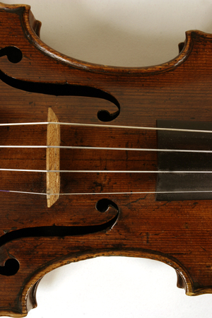 Violin body showing f-holes