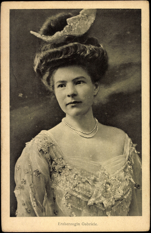 Ak Archduchess Gabriele of Austria, Portrait, Fan, BKWI 888 29 (b/w photo)