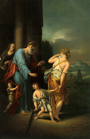 Abraham sending away Hagar and Ishmael - - Bible