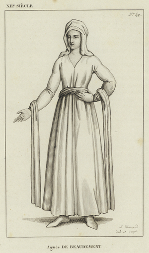 XII Siecle, Agnes de Beaudement (engraving)